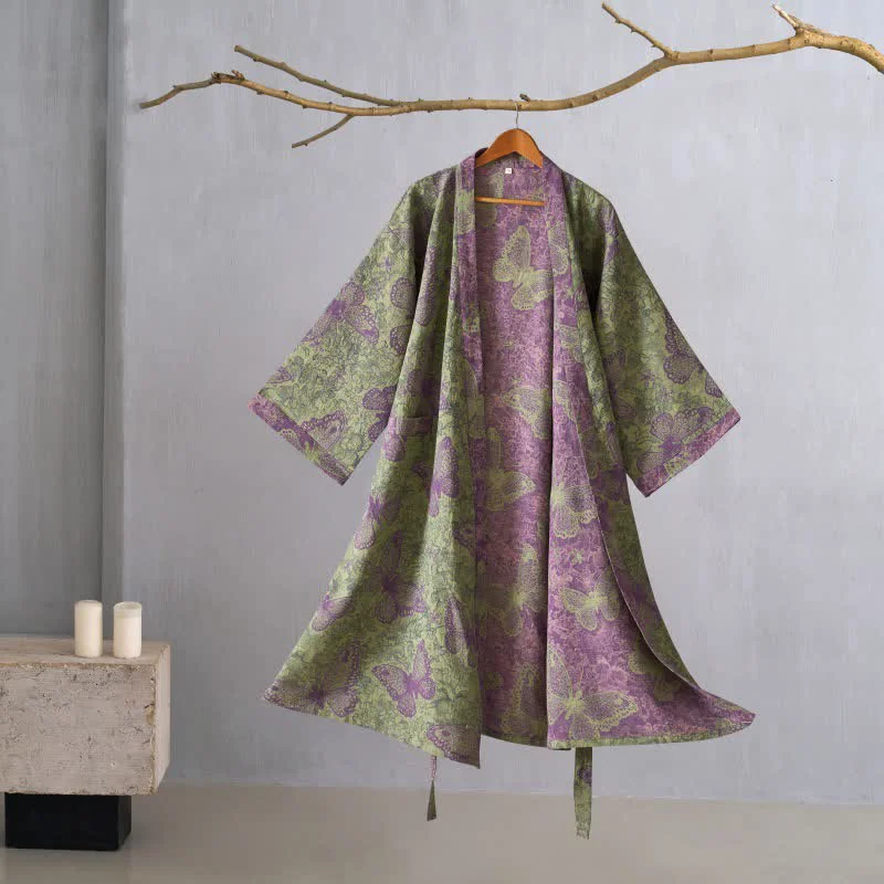 Consistent Ownkoti Dreamy Butterfly Cotton Gauze Kimono Robe Safe