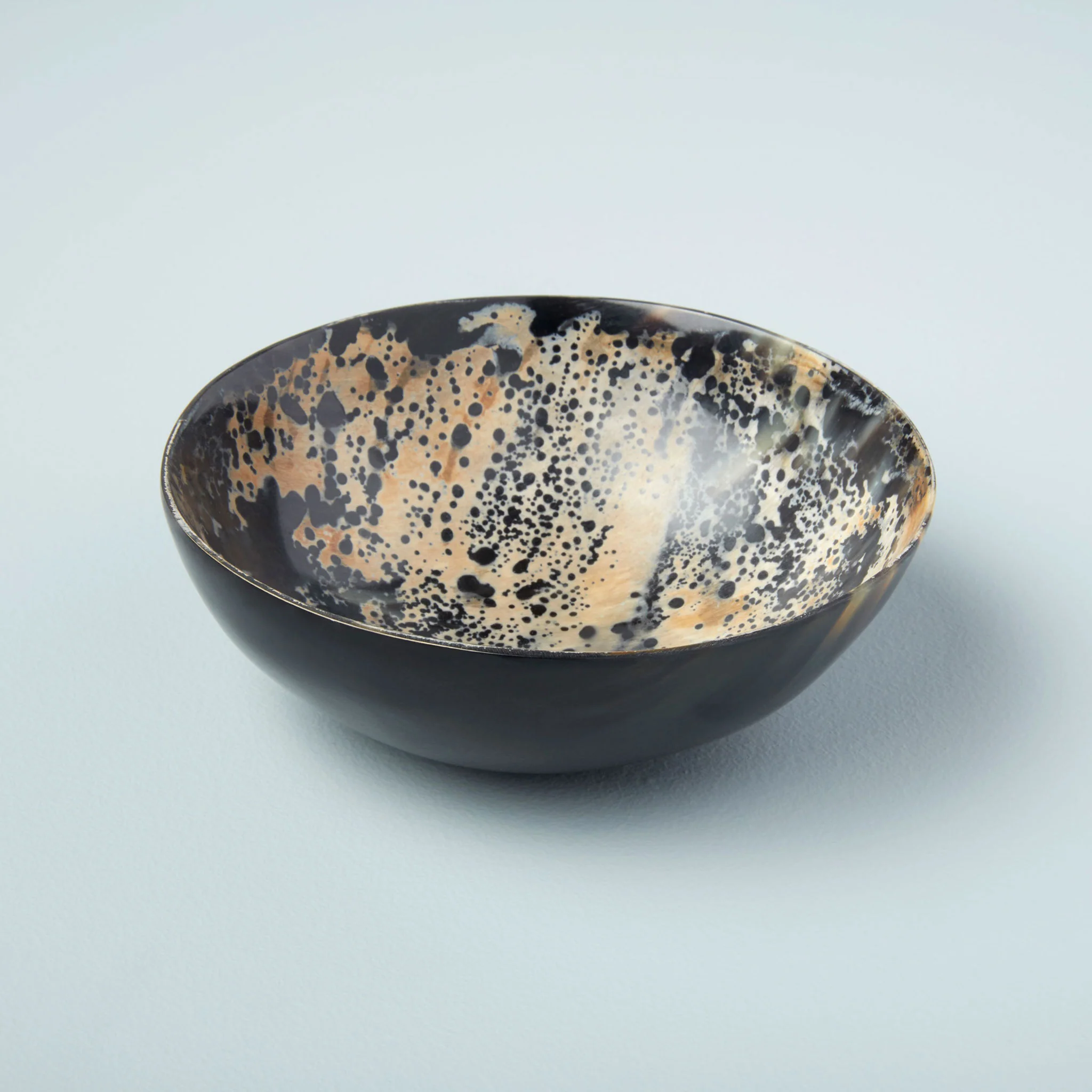 Excellent Horn Side Speckled Bowl Traditional