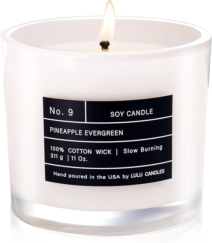 Breathable Lulu Candles Pineapple Evergreen Luxury Scented Soy Jar Candle Hand Original Design