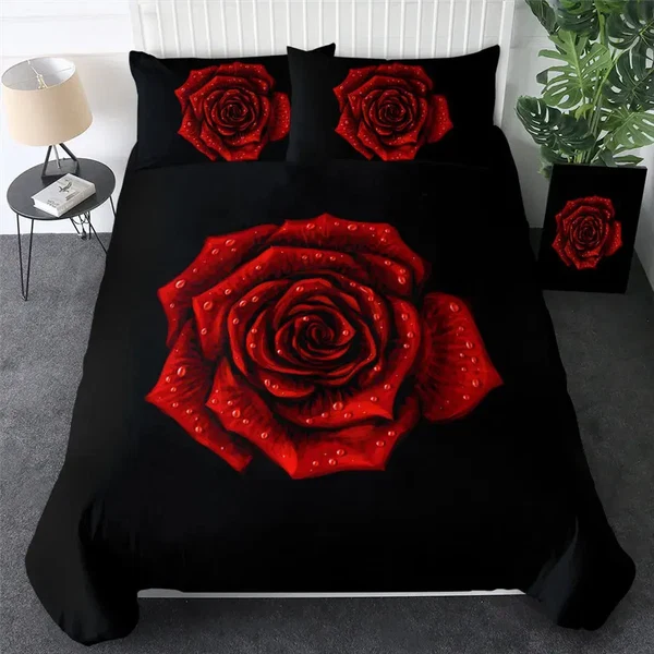 Exclusive Colorful Roses Duvet Cover Organic