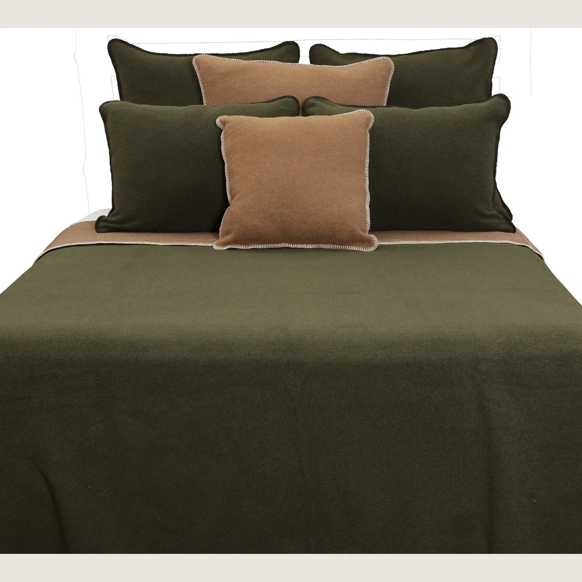 Powerful Solid Sage Bedspread Pure