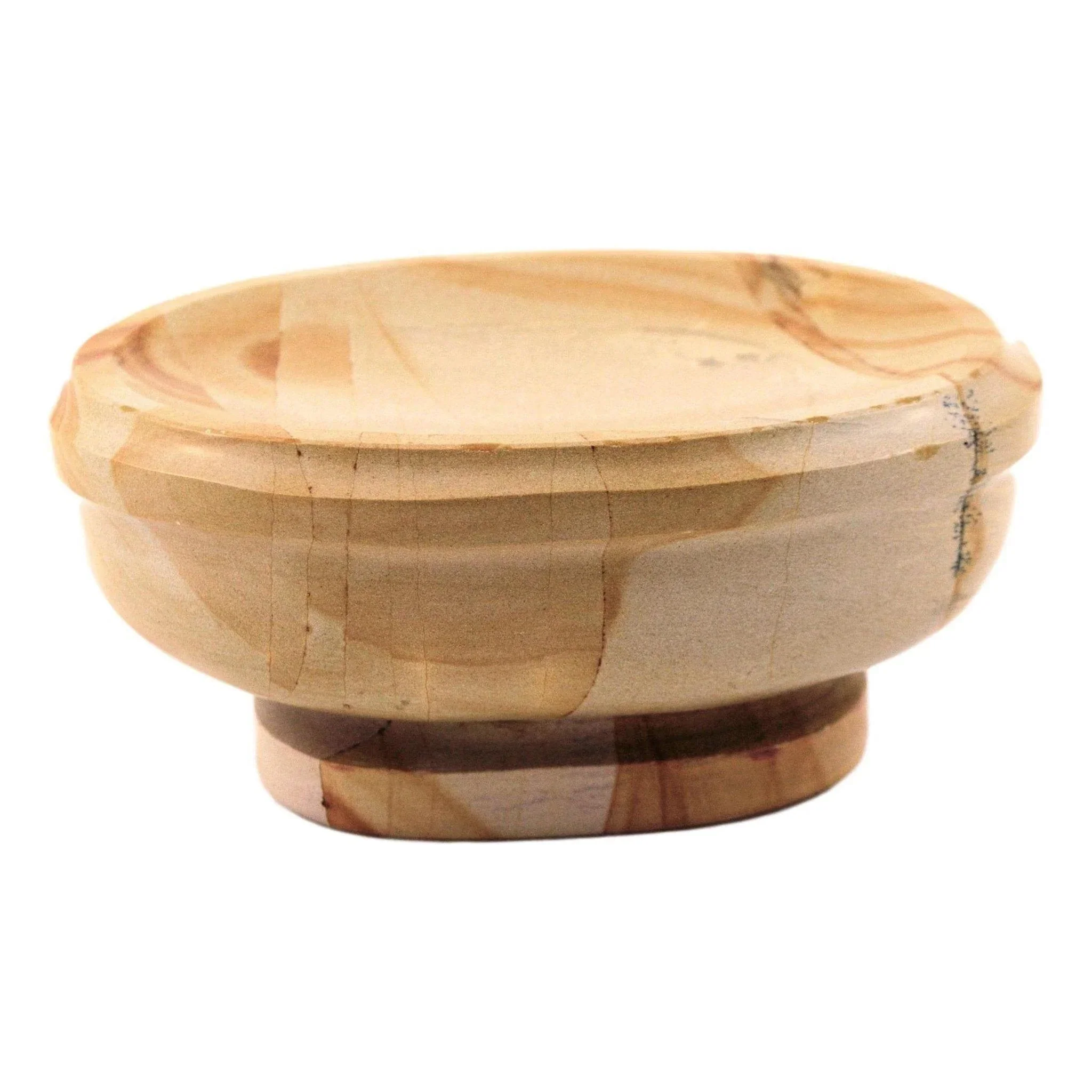 Solid Soap Dish of Teak Marble Durable