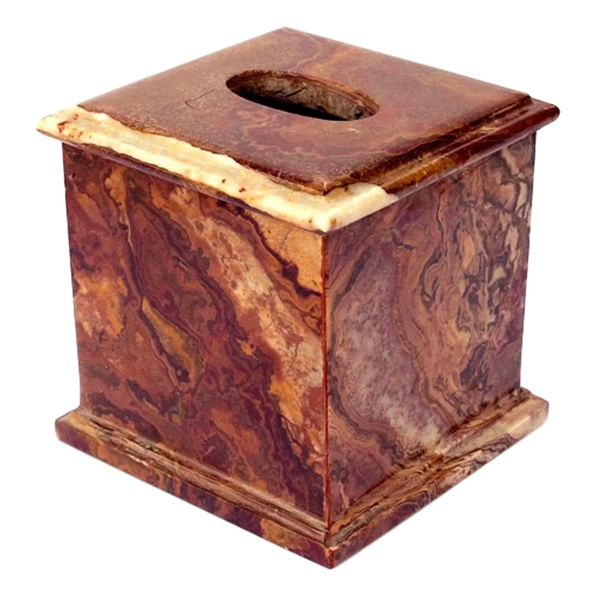 Artisan Multi Brown Onyx Facial Tissue Holders Carefully Designed