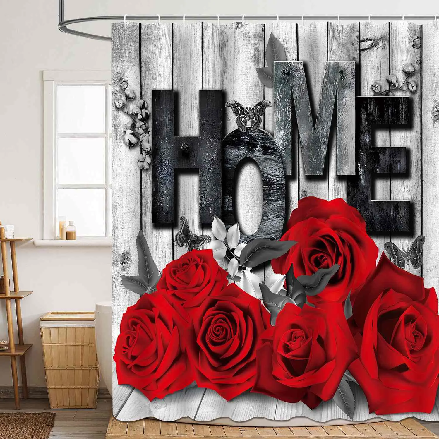 Trendy Ownkoti Valentine 39 s Day Romantic Print Shower Curtain Expertly Made