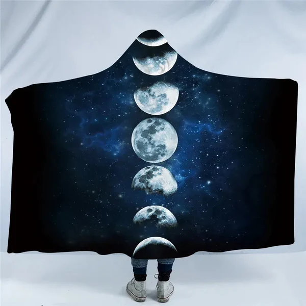 Convenient Moon Eclipse Hooded Blanket Enhanced