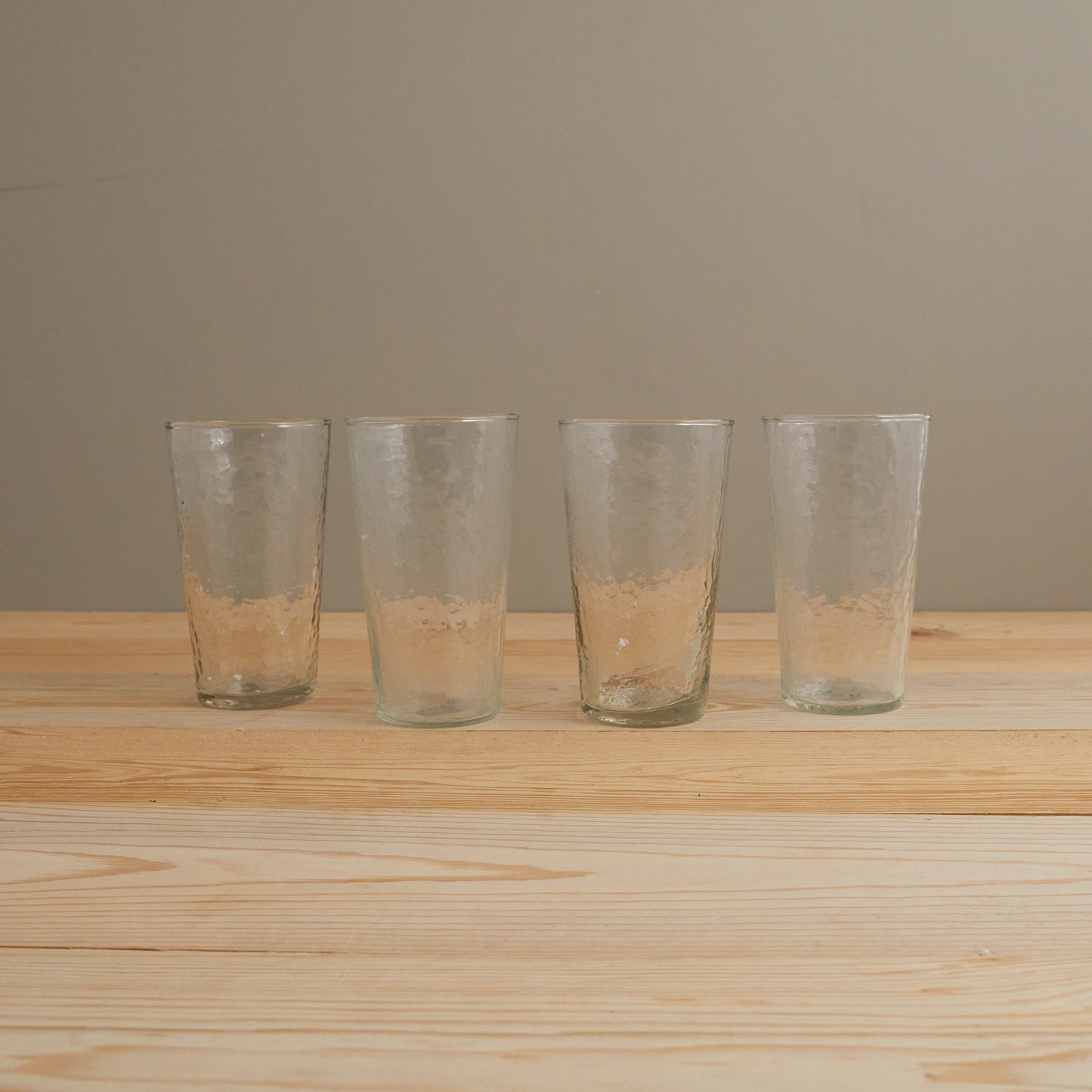 Reliable Pebble Glass Tumbler Tall Set of 4 Fine Crafted