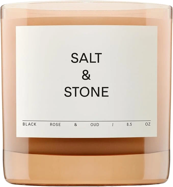 Clean Salt Stone Scented Candle for Women Men Coconut Soy Blend Wax Sophisticated