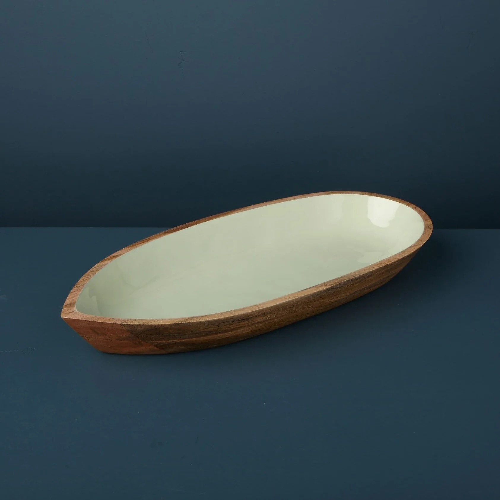 Powerful Madras Large Oval Bowl Mint Elegant