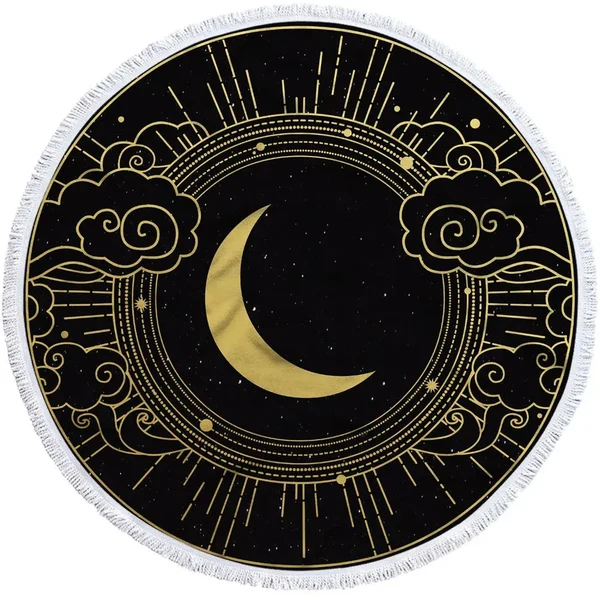 Enhanced Mandala Round Towel Organic