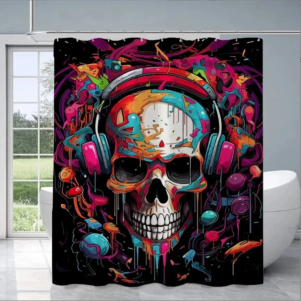 Eco-Friendly Skull Shower Curtain Specialty