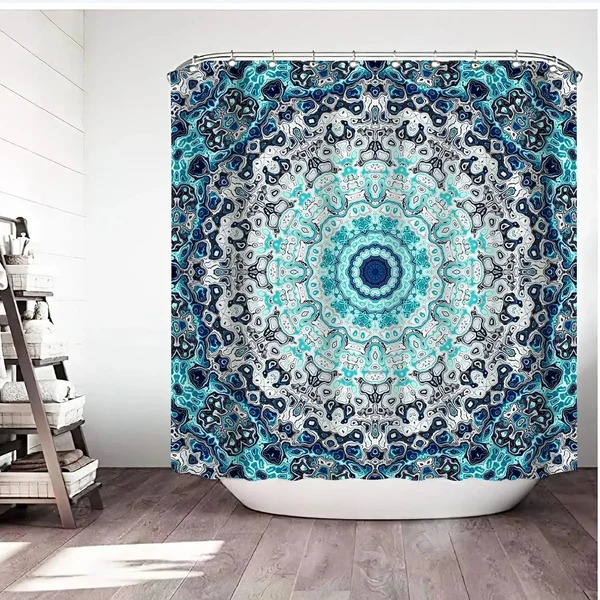 Practical Mandala Shower Curtain Safe