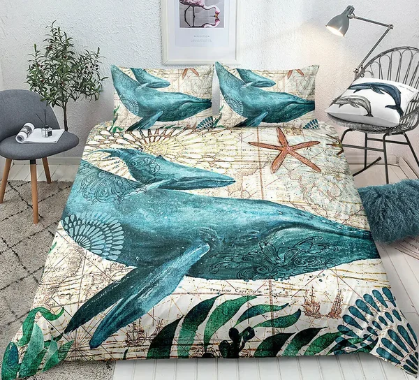 Casual Dolphin Duvet Cover Pure