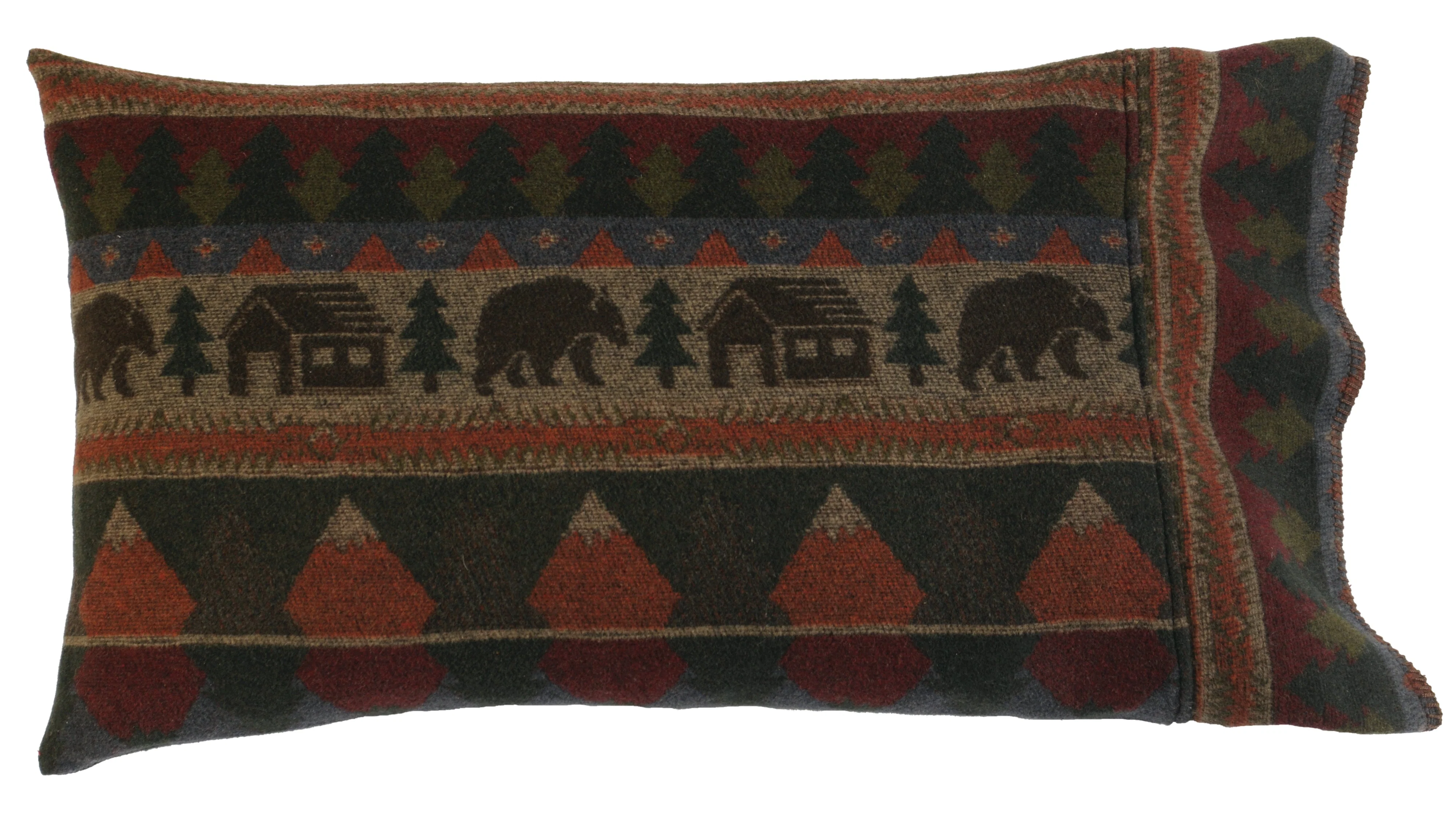 Powerful Cabin Bear Pillow Sham Enhanced