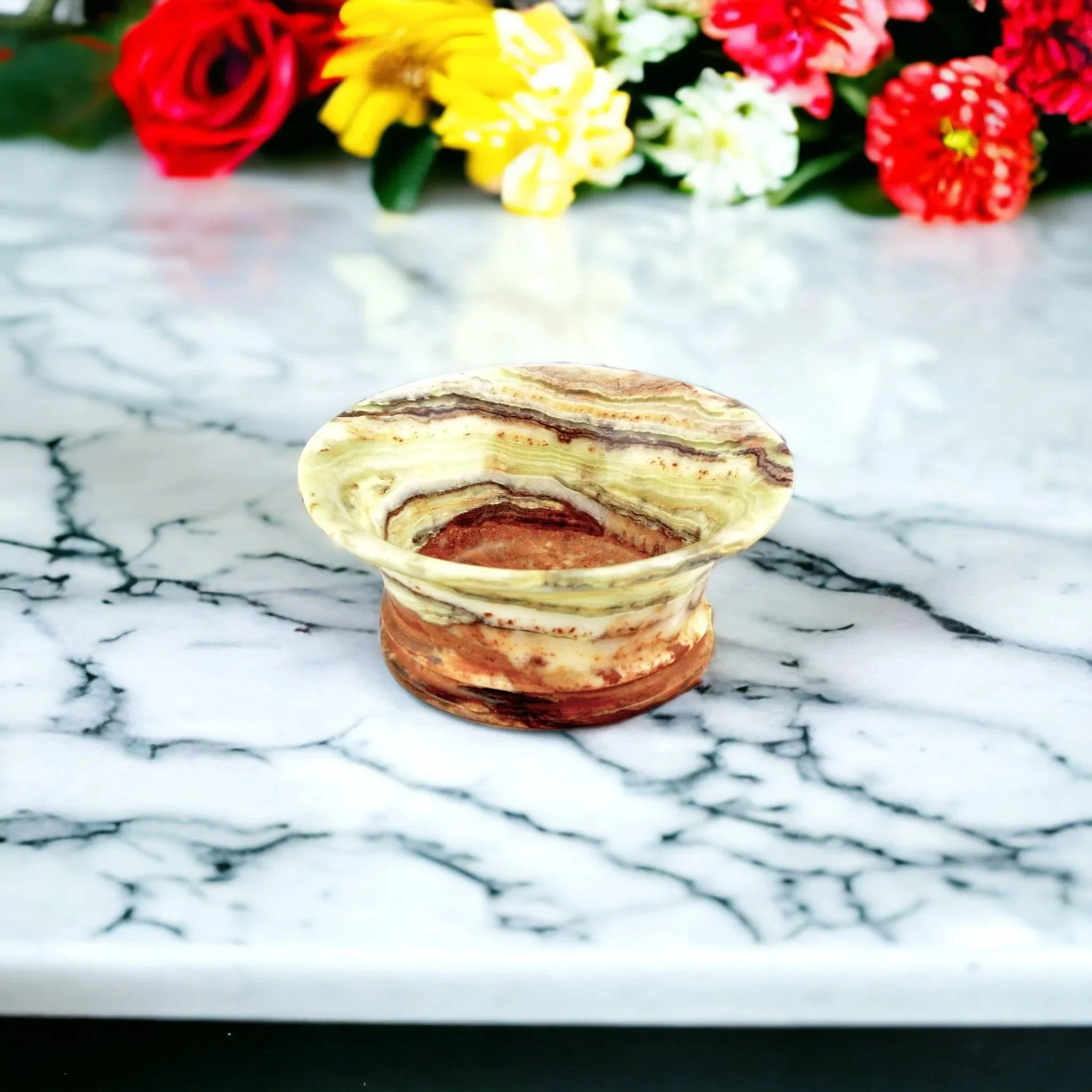 Convenient Classic Fruit Bowl – 8 inch Light Green Onyx Consistent