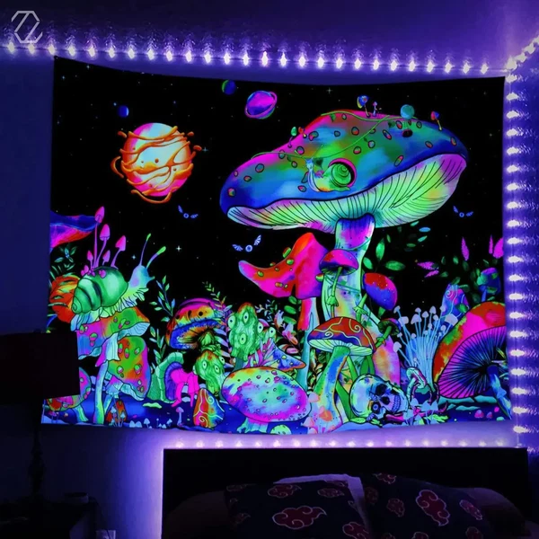 Sophisticated Mushroom Tapestry Durable