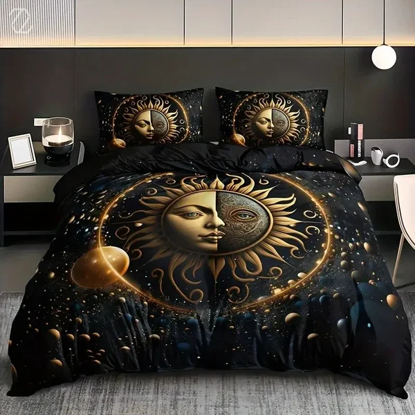Original Design Celestial Sun Moon Stars Duvet Cover Outstanding
