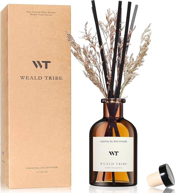 Exclusive WEALD TRIBE Flower Reed Diffuser Set Vanilla Cinnamon Scent Original