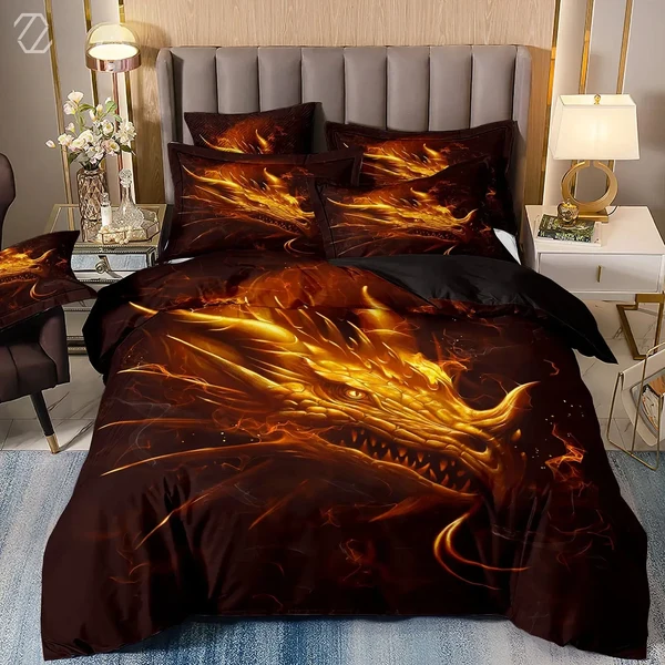 Selected Flying Dragon Duvet Cover Easy-to-Use