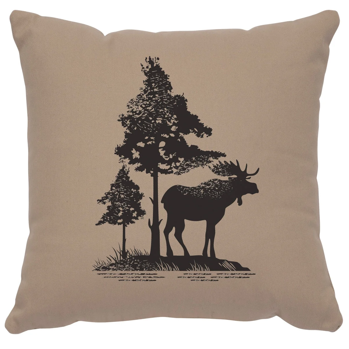 Classic quot Moose Tree quot Image Pillow – Cotton Alabaster Contemporary