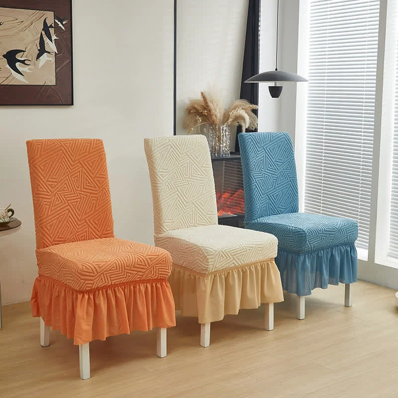 Fashionable Ownkoti Geometric Elastic Stretch Dining Chair Cover Casual