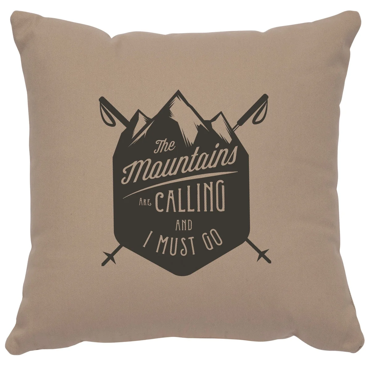 Optimized quot Mountains are Calling quot Image Pillow – Cotton Alabaster Advanced