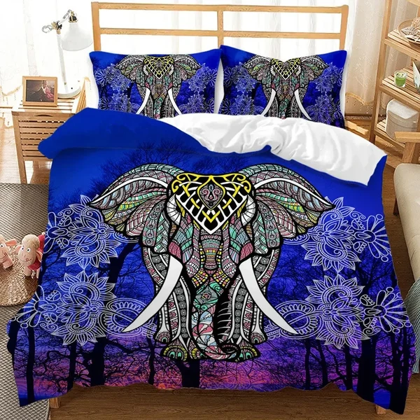High-Grade Bohemian Elephant Duvet Cover High-Quality