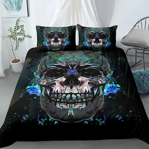 Elite 3D Skull Duvet Cover High-Performance