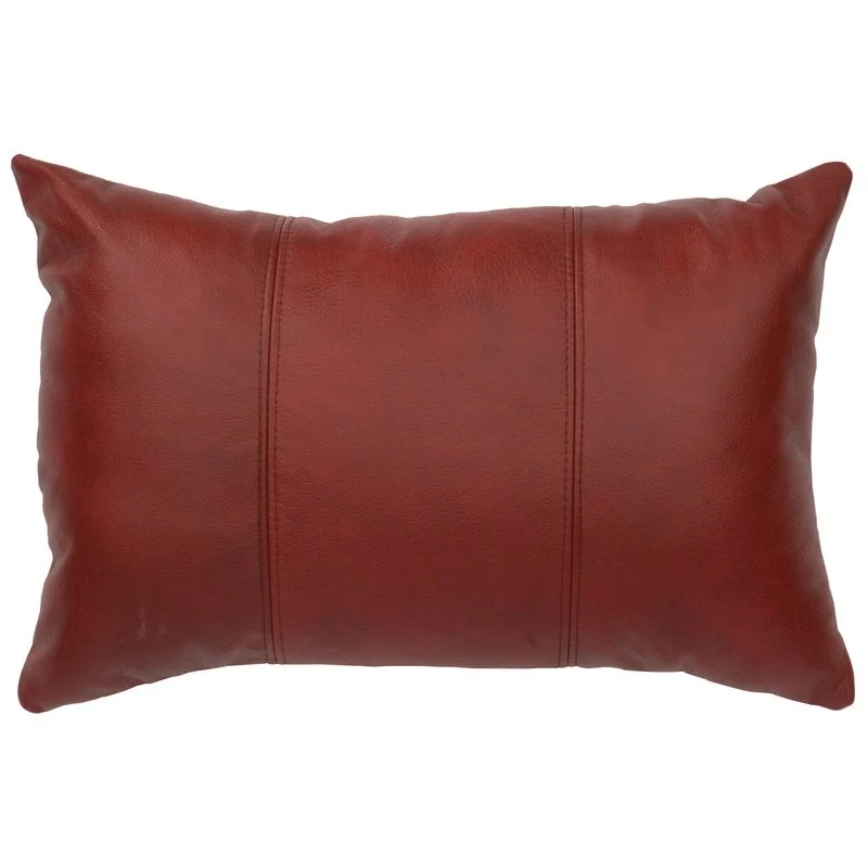 Easy-to-Use Red Leather Pillow 12×18 Outstanding