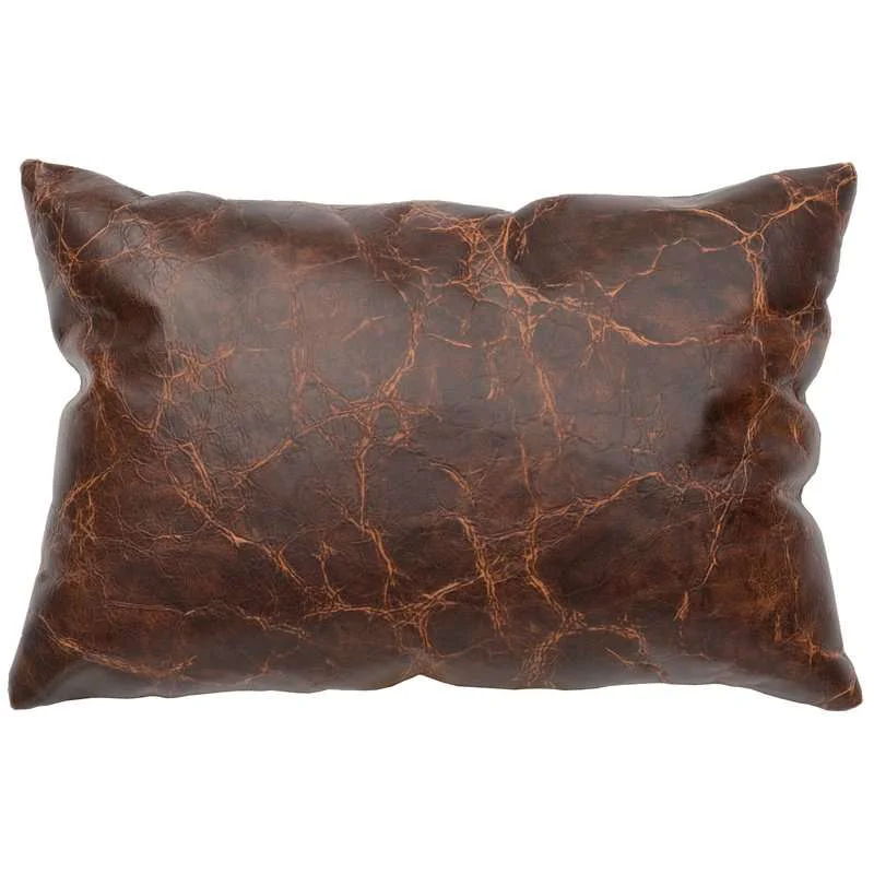 Casual Timberlake Maple Leather Pillow 12 quot x18 quot Lightweight