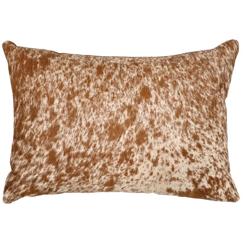 Original Design Speckled Light Brown Leather Pillow 12 quot x18 quot Innovative