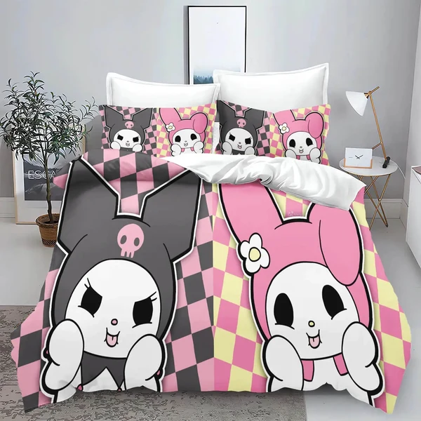Detailed Kuromi amp Melody Doona Cover Carefully Designed
