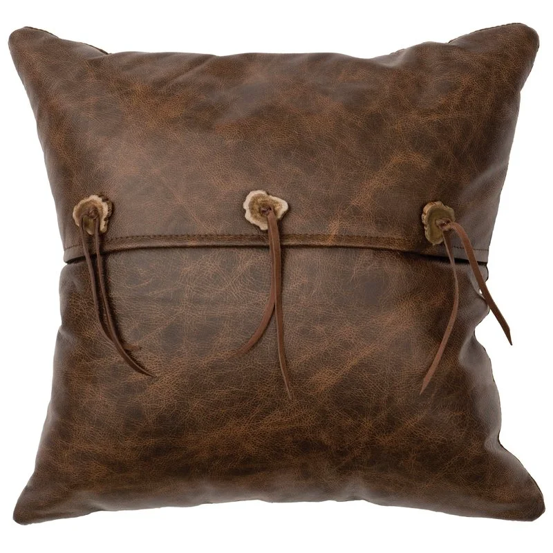 Carefully Designed Texas Leather Pillow -II 16×16 Lightweight