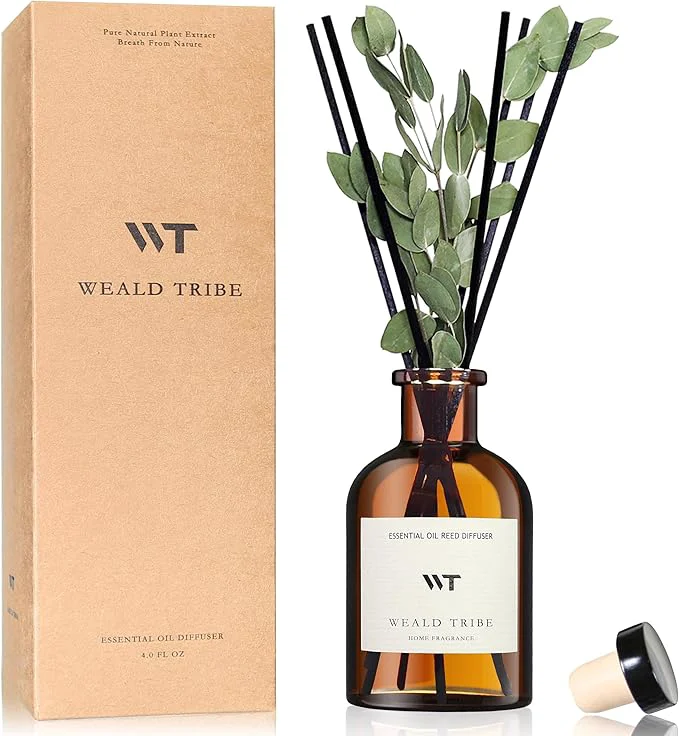 High-Grade WEALD TRIBE Reed Diffuser Set for Bathroom Air Fresheners Oil Diffuser Sticks Fast