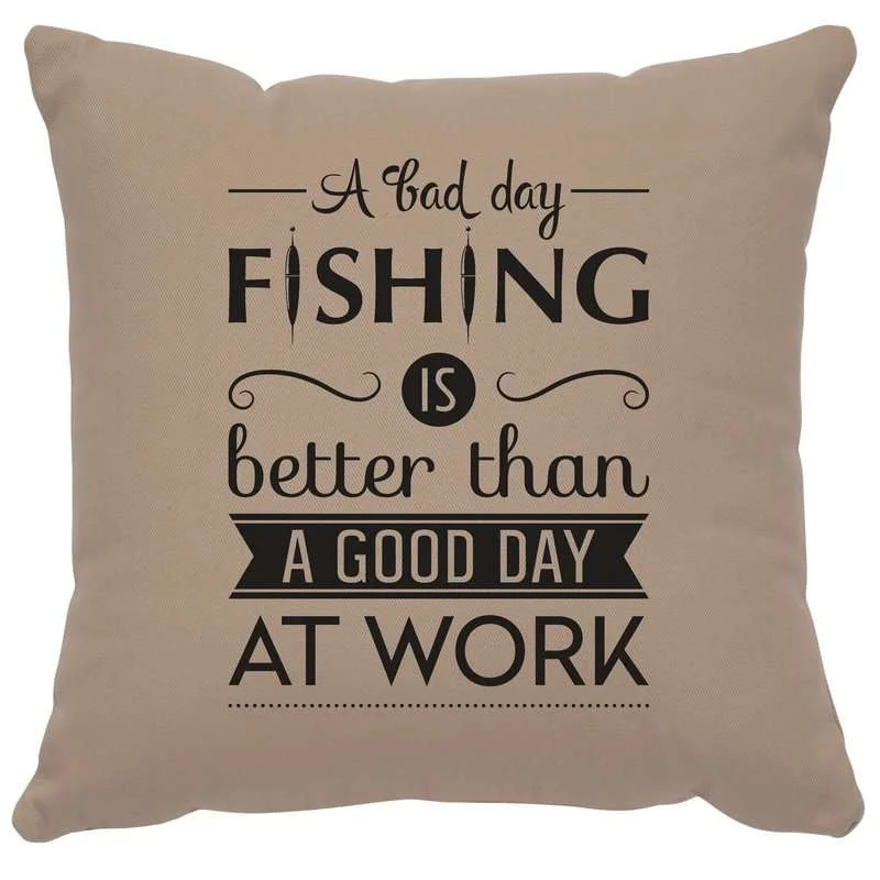 Pure quot Fishing Day quot Image Pillow 16×16 Innovative