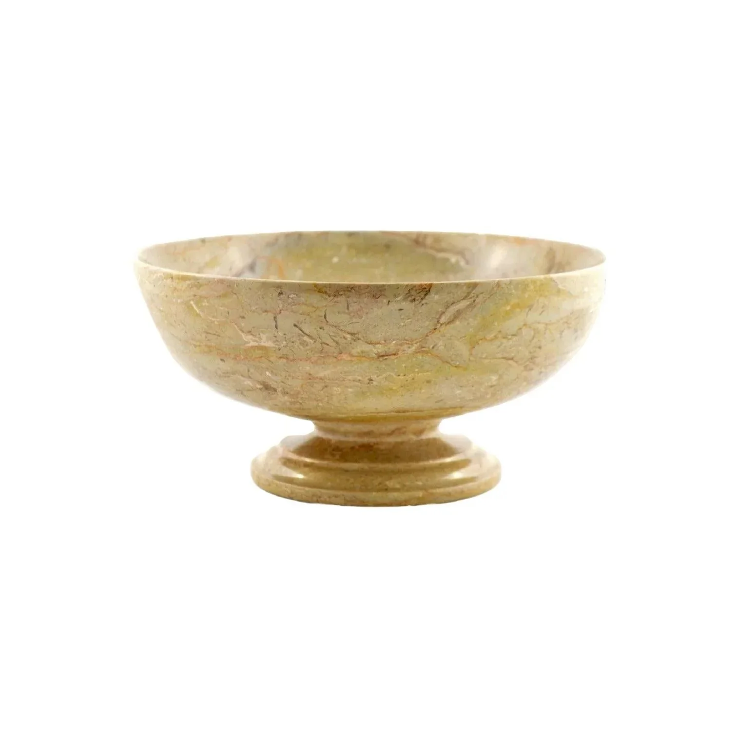 Quality Classic Fruit Bowl in Sahara Beige Marble Optimized