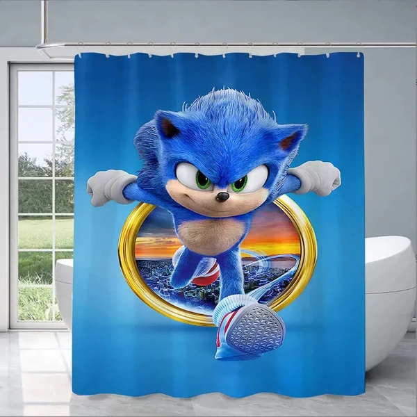 Practical Sonic the Hedgehog Shower Curtain Stylish