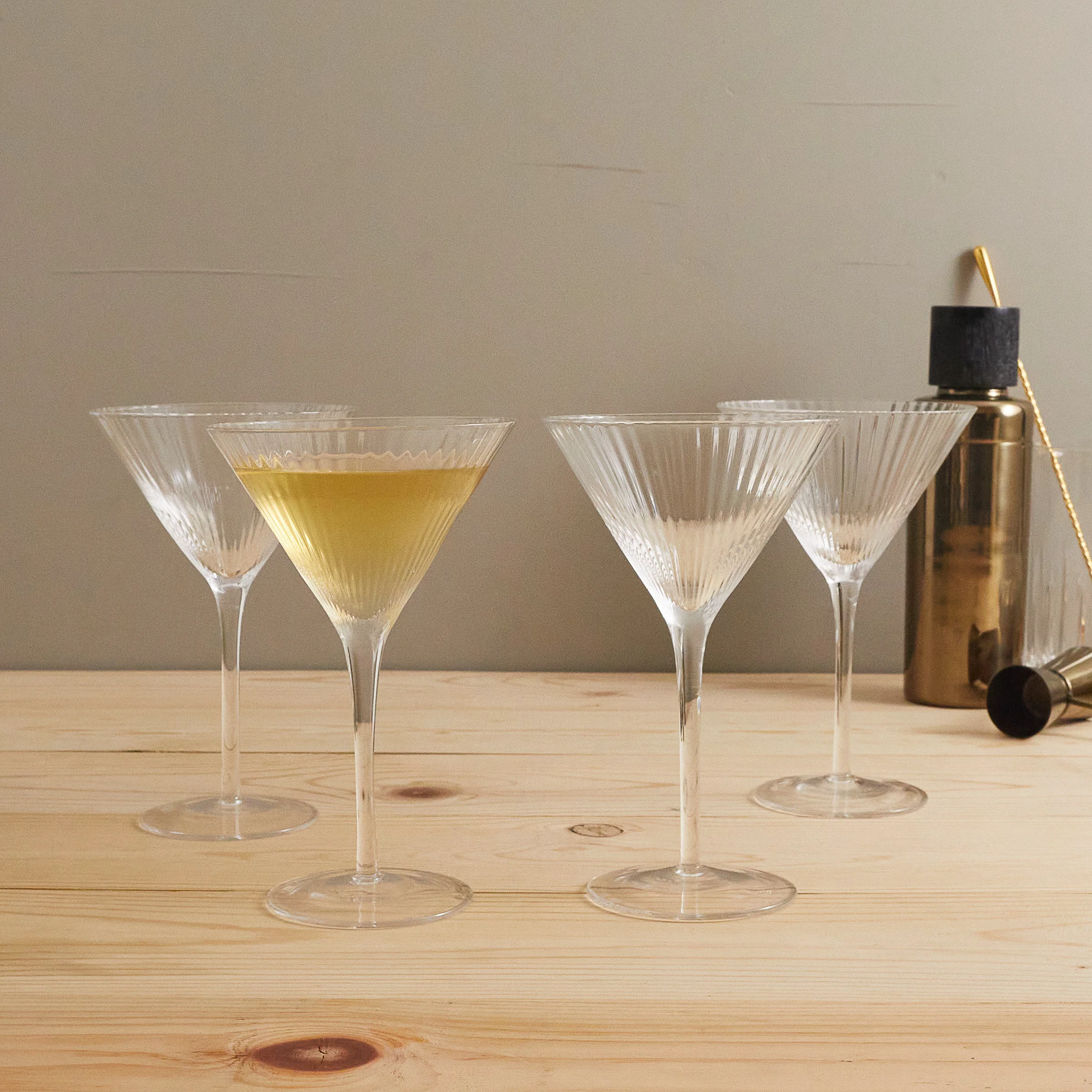 Natural Hayworth Martini Glass Set of 6 Sophisticated