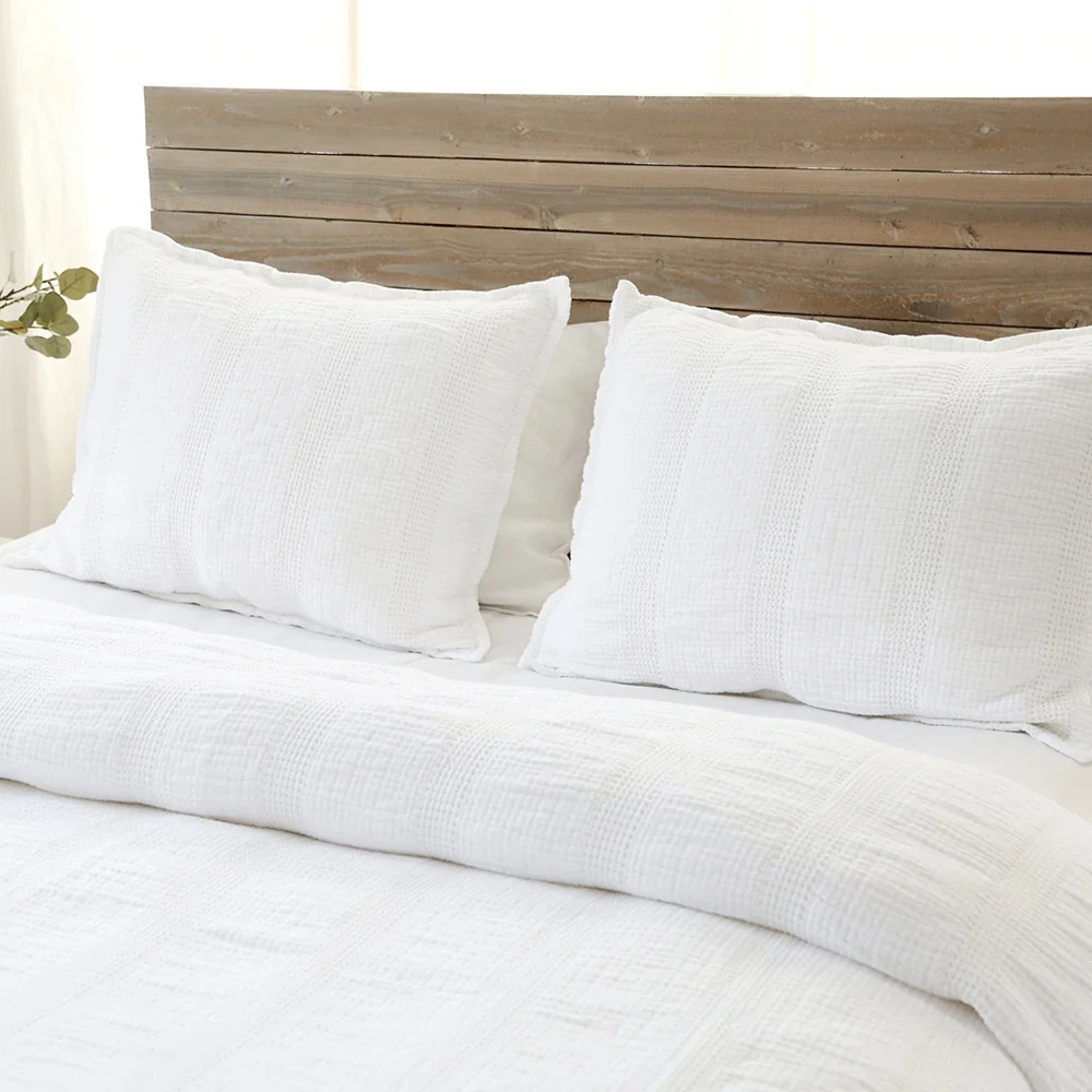 Environmentally Friendly Nantucket King Matelasse Coverlet White Genuine
