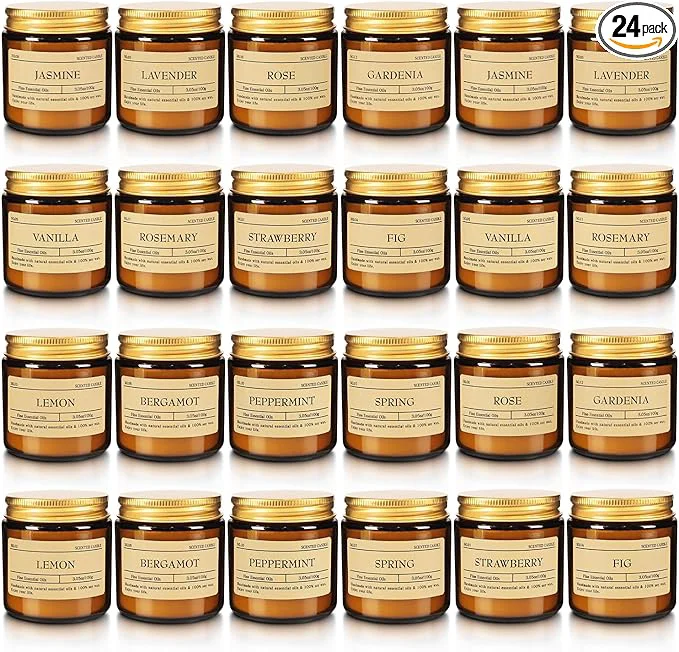 Breathable Scented Candle Set 24 Pack Candle Top-Quality