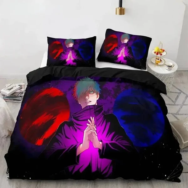 Stylish Anime Jujutsu Kaisen Satoru Gojo Bedding Set Comfortable