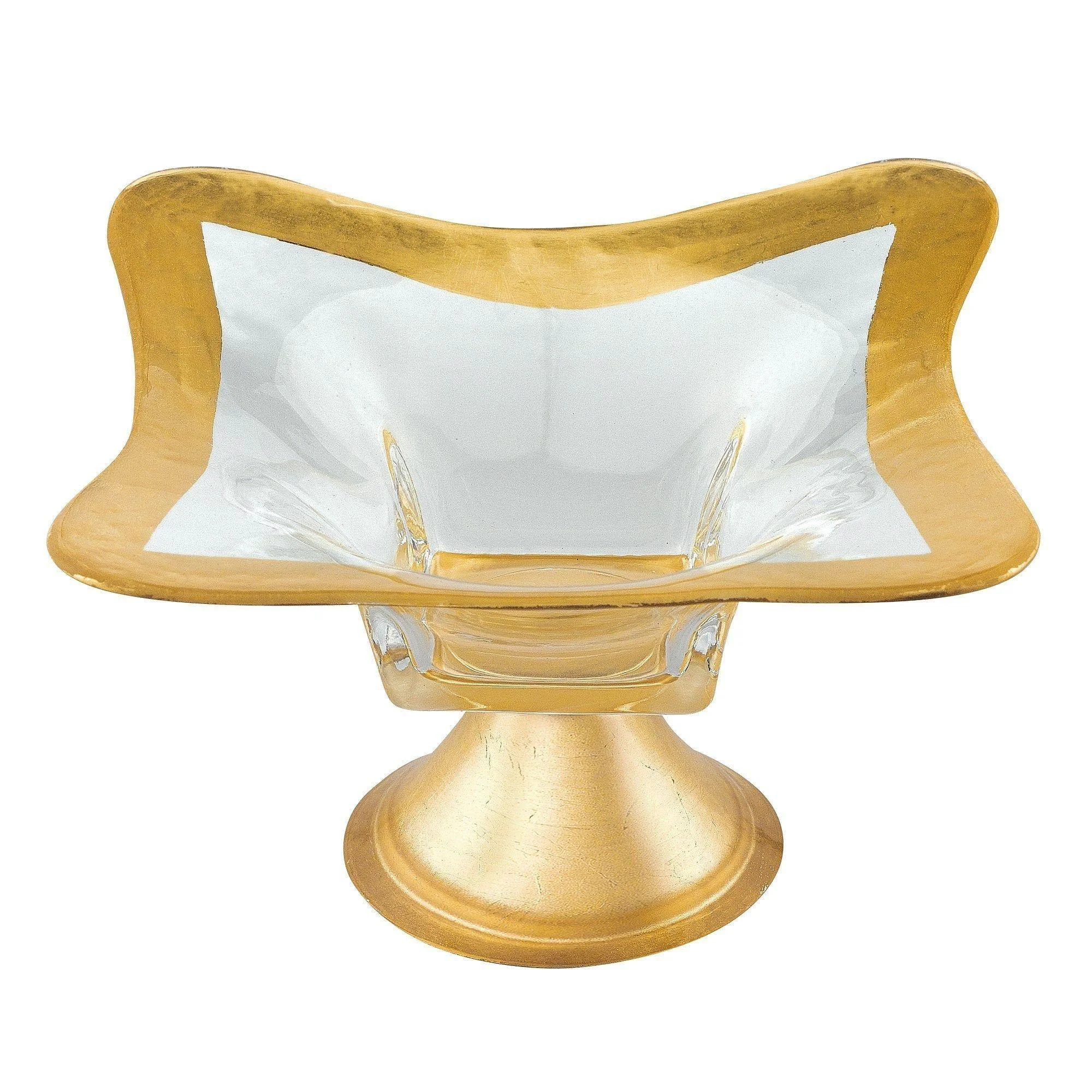 Contemporary Centerpiece Bowl With Gold Leaf Design Official