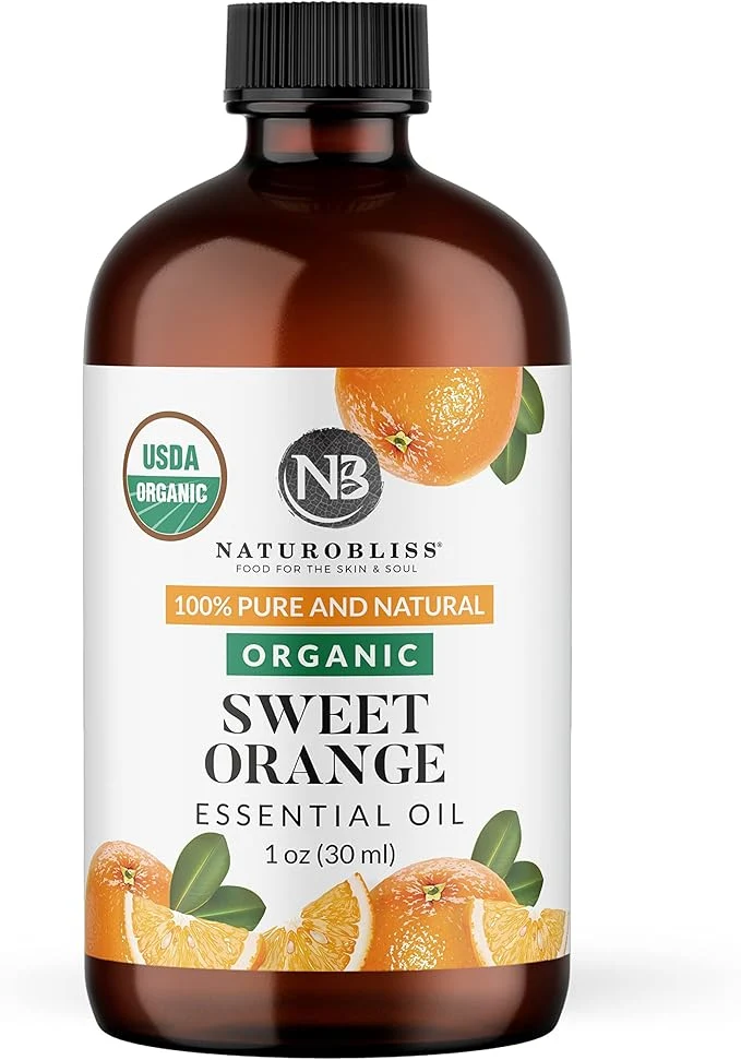 Original NaturoBliss Organic Sweet Orange Essential Oil Pure Therapeutic Grade Practical