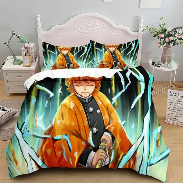 Soft Demon Slayer Anime Zenitsu Agatsuma Doona Cover Safe