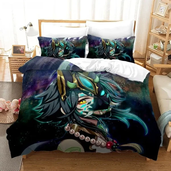Organic Anime Genshin Impact Xiao Duvet Cover High-Grade