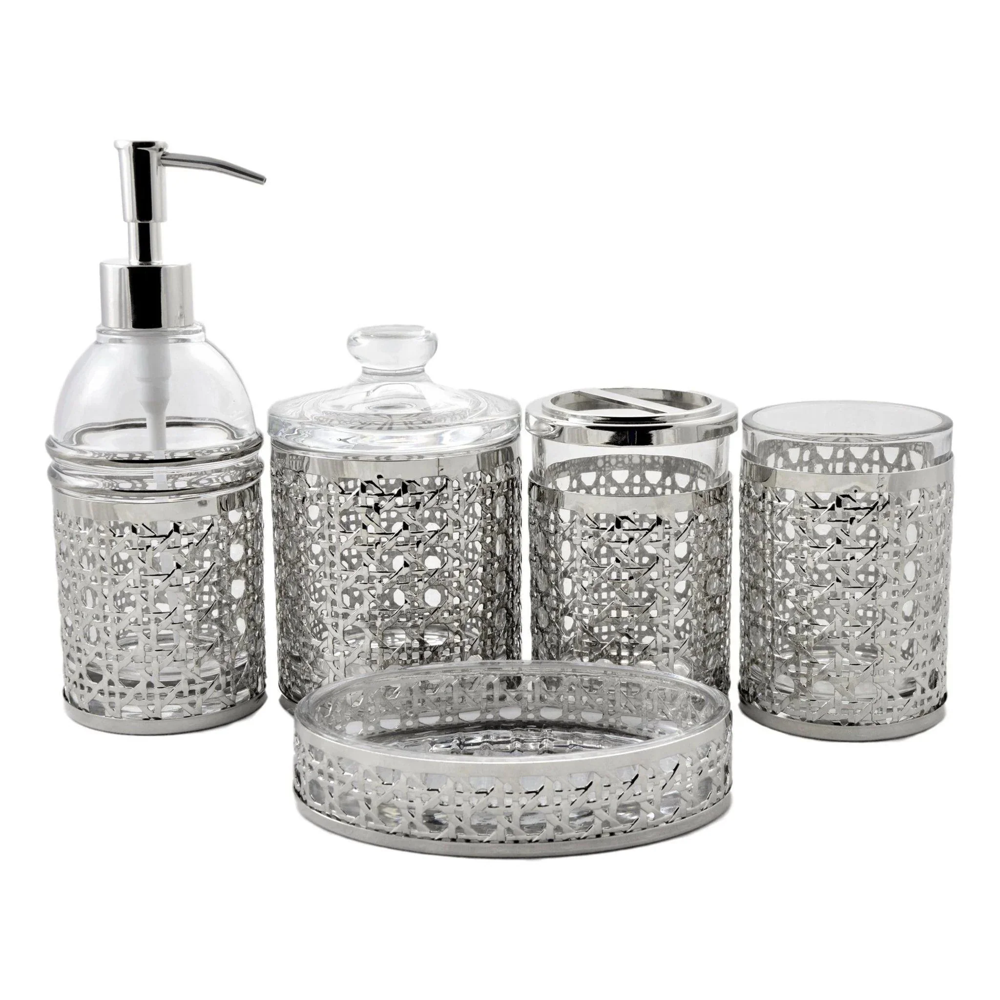 Professional Bath amp Spa Glass 5-Piece Bathroom Set High-Performance