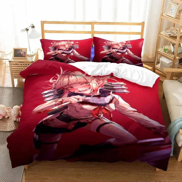 Professional Anime My Hero Academia Himiko Toga Quilt Cover Environmentally Friendly