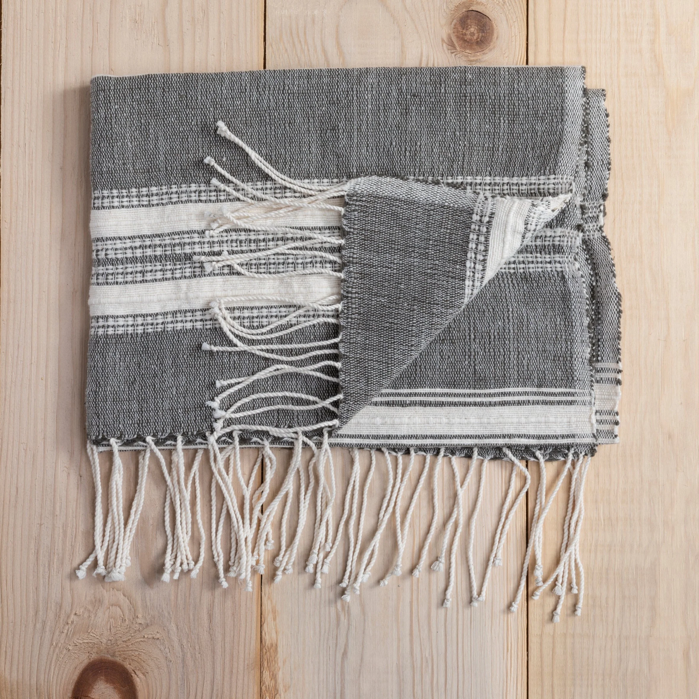 Advanced Aden Cotton Hand Towel Grey with Natural Clean