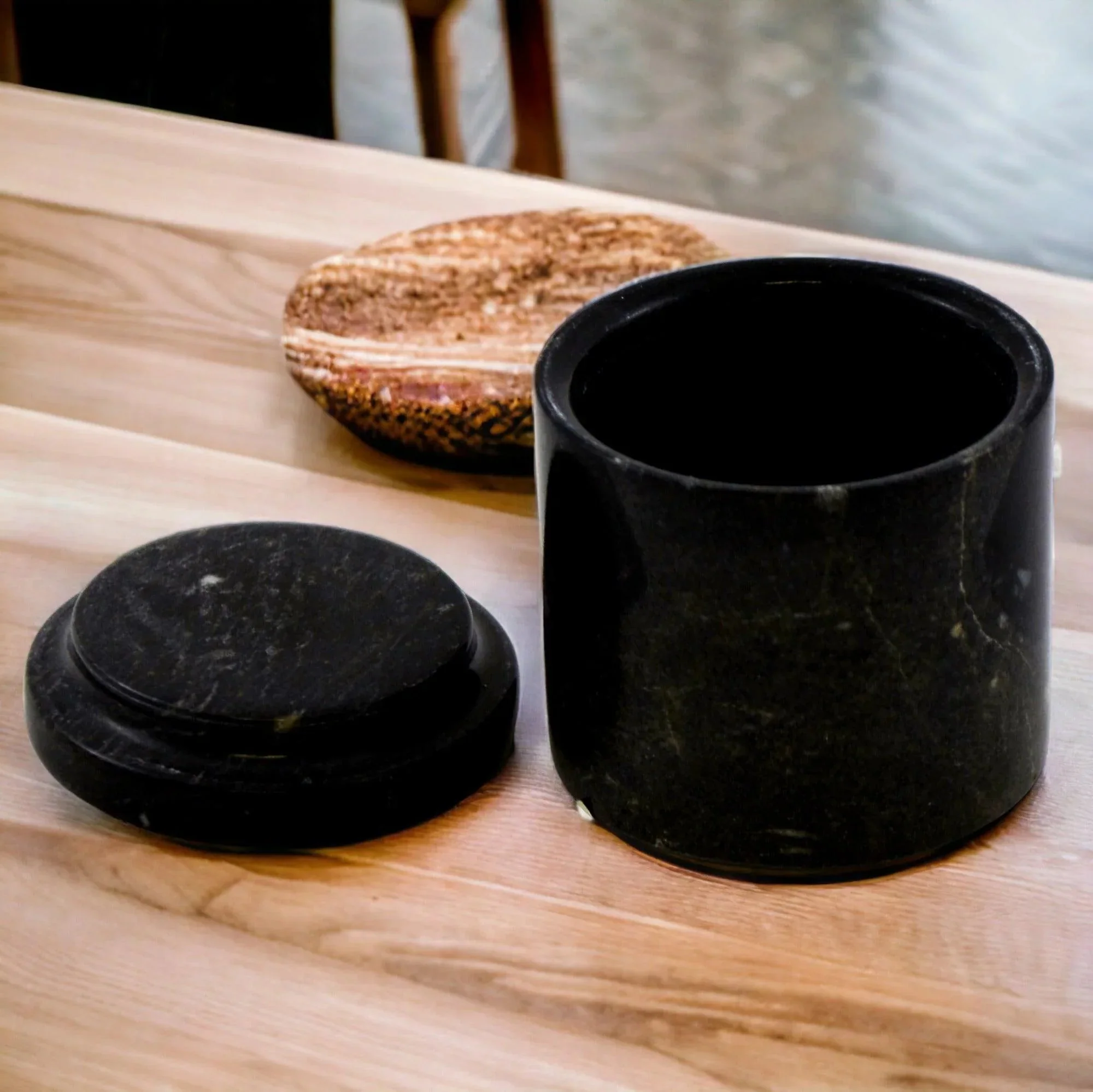 Premium Material Black Marble Pill Box Gifts Collection Healthy