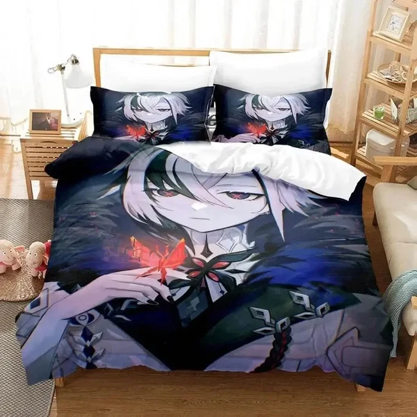 Dependable Anime Genshin Impact Arlecchino Bedding Set Exceptional