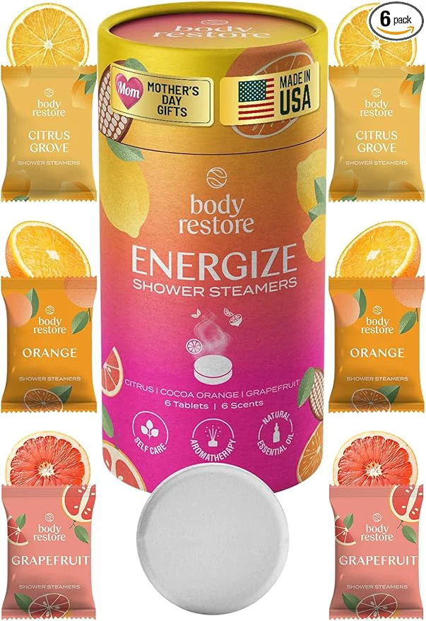 Enhanced Body Restore Shower Steamers Aromatherapy 6 Pack – Mothers Day Gifts Recyclable